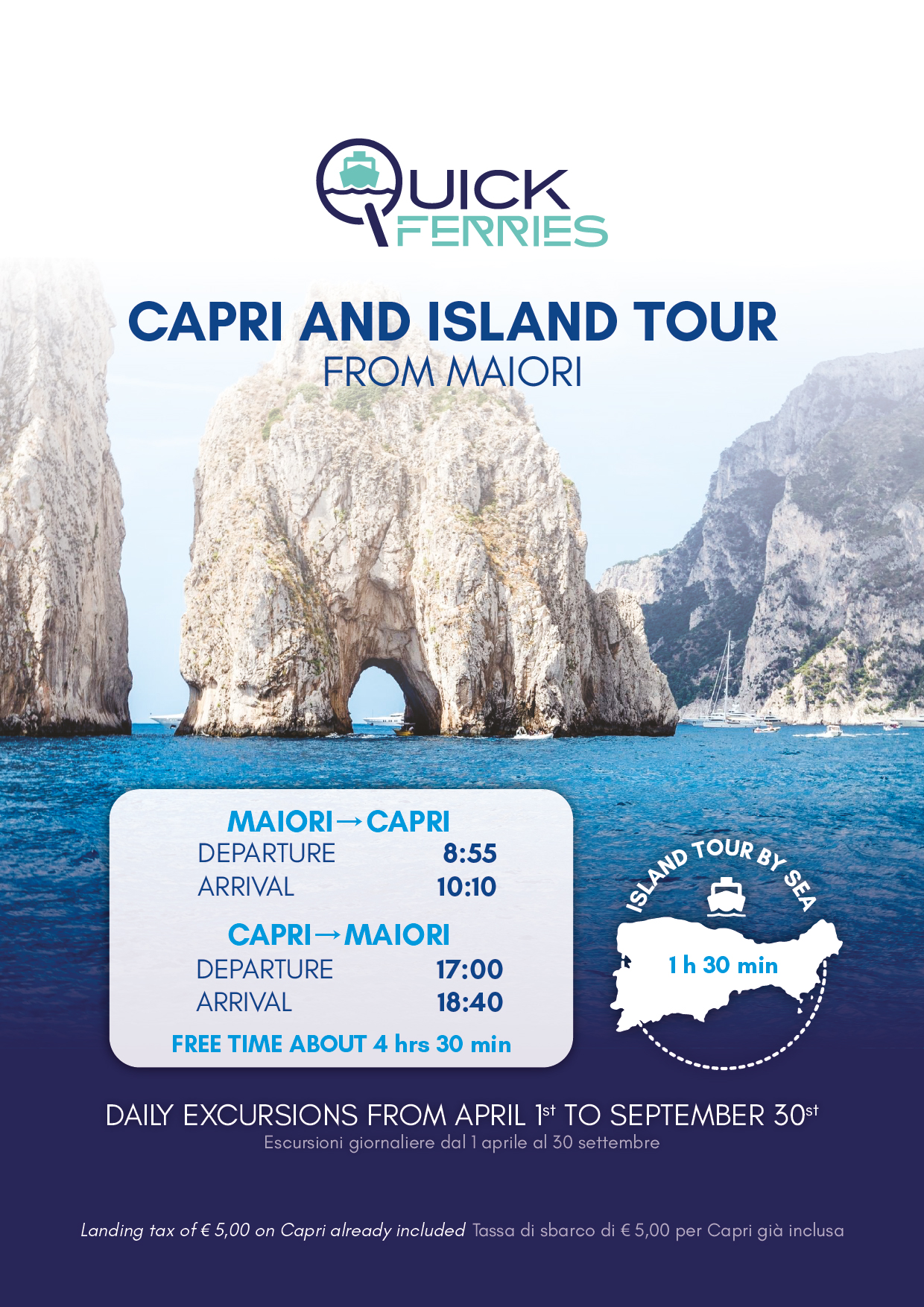 Capri & Island Tour from Maiori