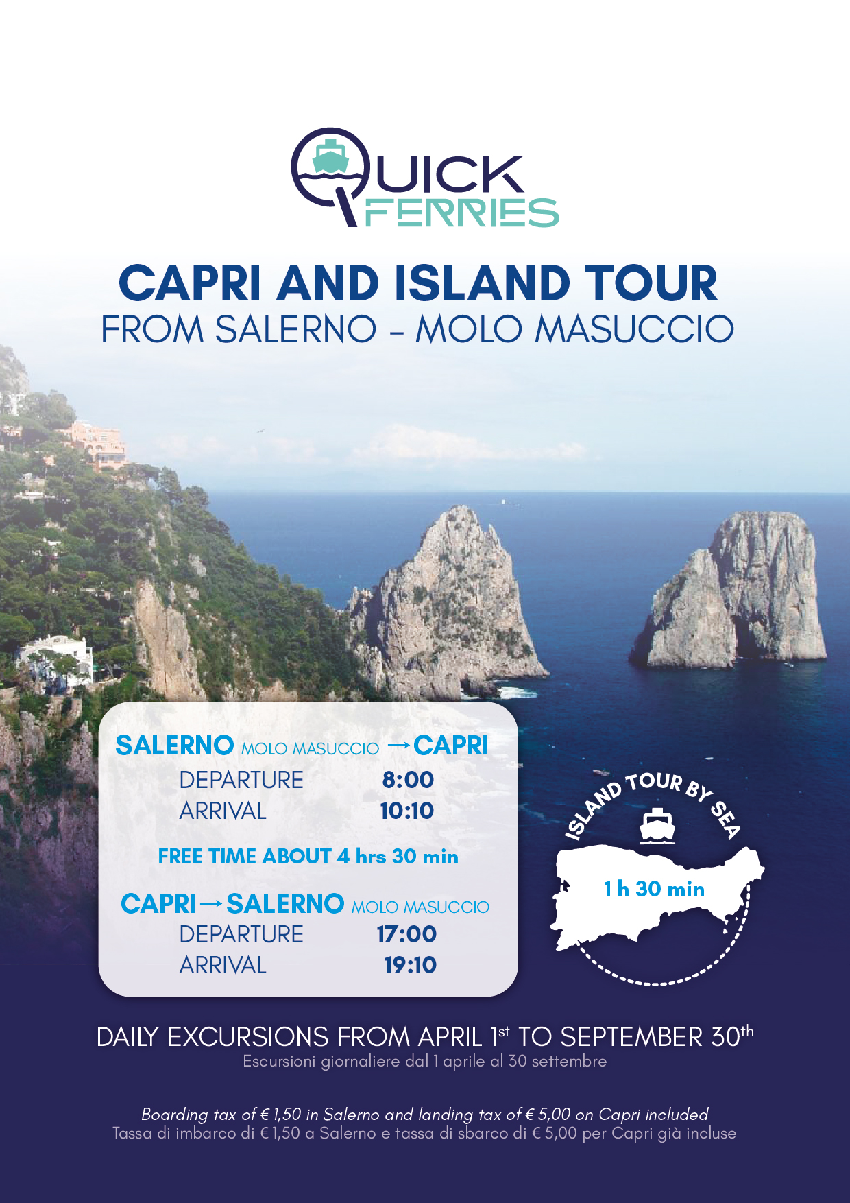 Capri & Island Tour from Salerno (Masuccio)