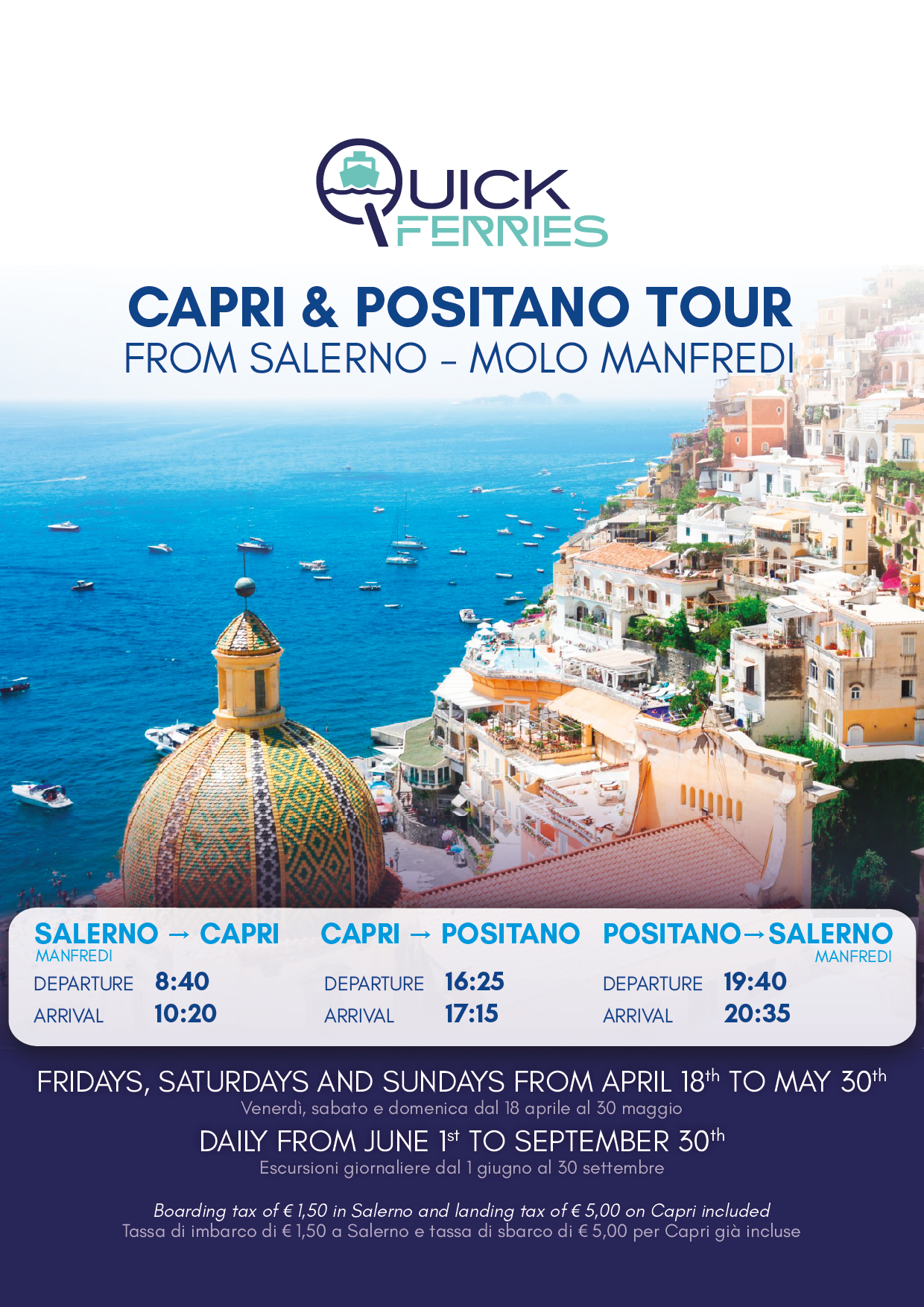 Capri & Positano Tour from Salerno (Manfredi)