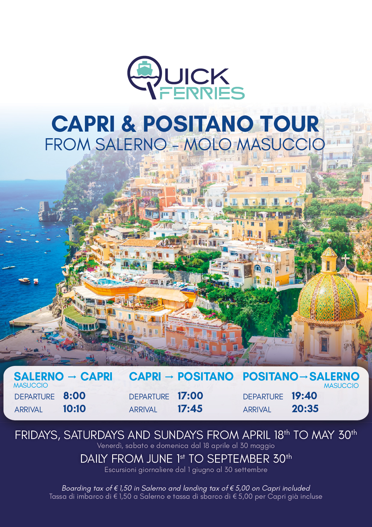 Capri & Positano Tour from Salerno (Masuccio)