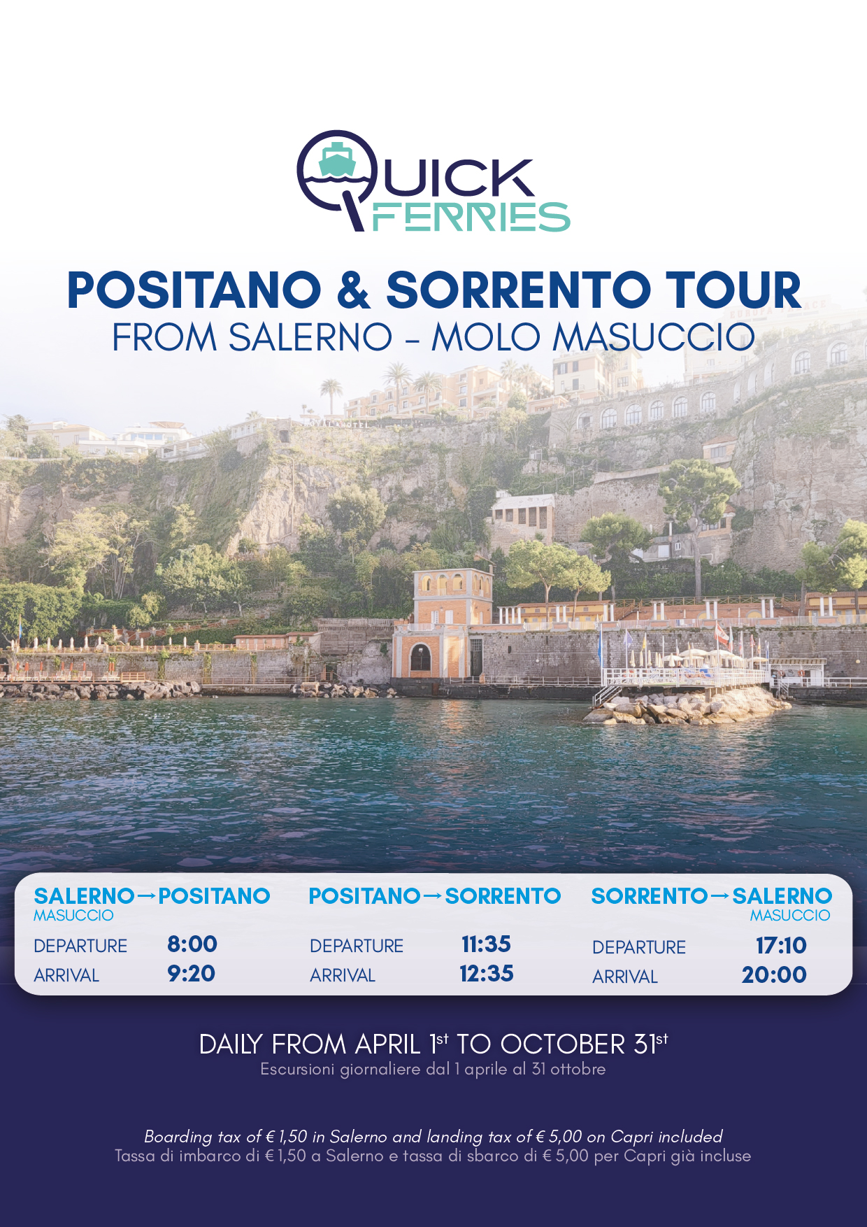Positano & Sorrento Tour from Salerno (Masuccio)